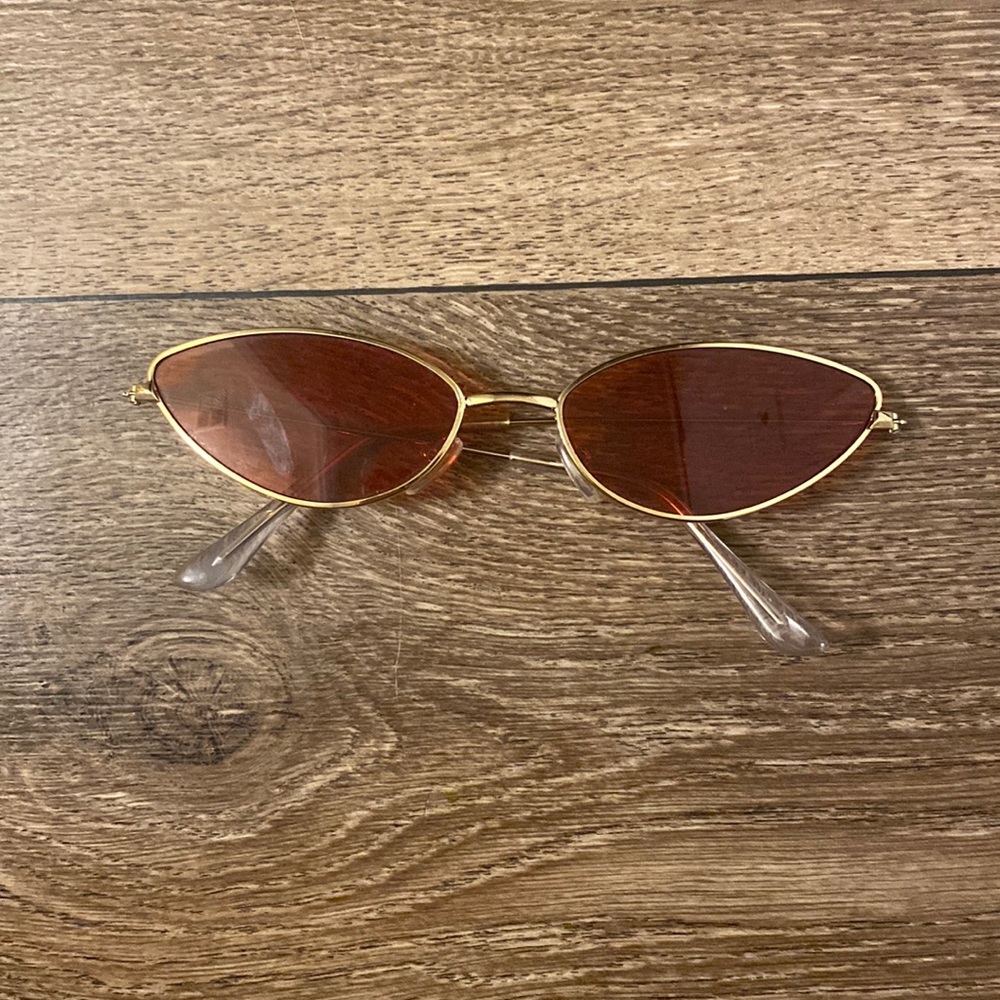 red tinted cat eye shades